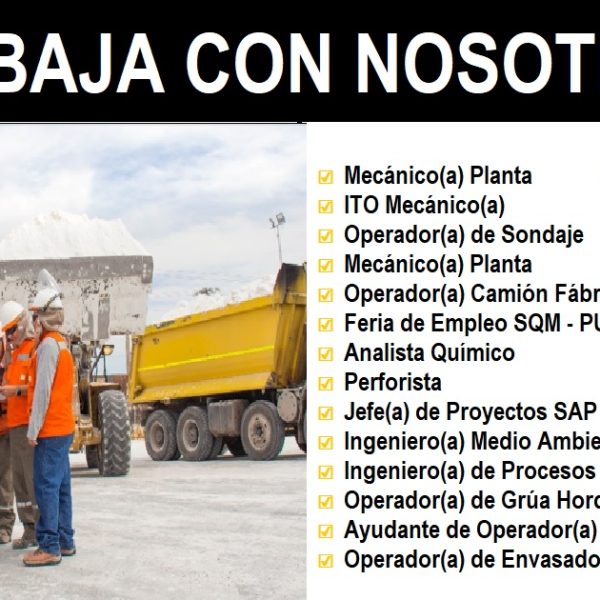 Ofertas de empleos SQM: Oportunidades en minería