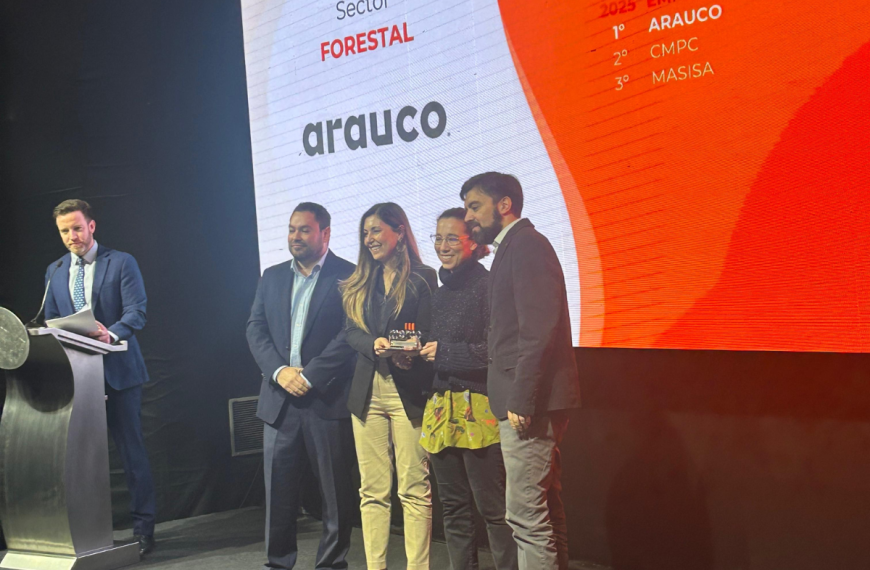 La empresa forestal fue reconocida nuevamente por el Monitor Empresarial de Reputación Corporativa (Merco Talento)