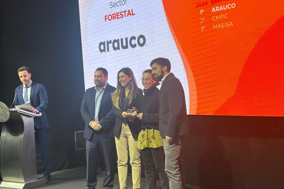 La empresa forestal fue reconocida nuevamente por el Monitor Empresarial de Reputación Corporativa (Merco Talento)